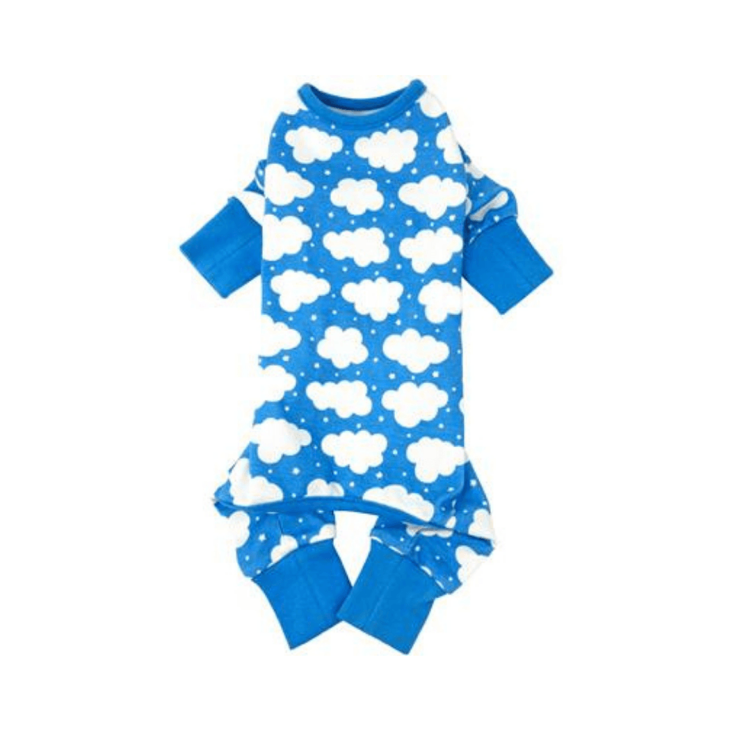CuddlePup Dog Pajamas - Fluffy Clouds - Blue - Pooch Luxury