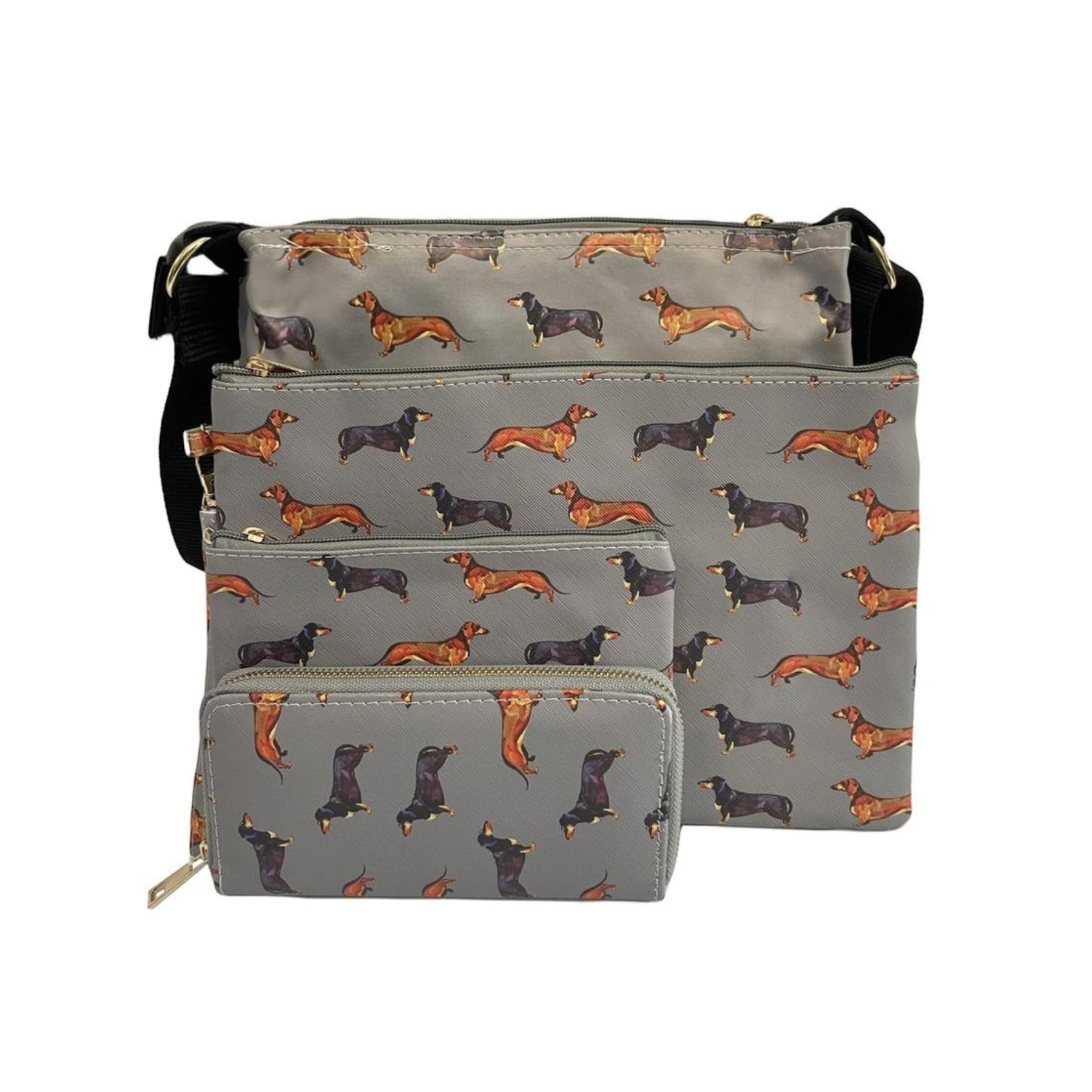 Dachshund Sausage Dog Bag Collection - Grey - Pooch Luxury