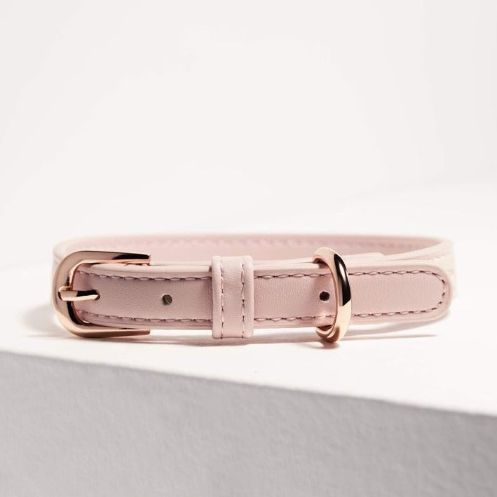 Dog Collar - Pale Pink - Pooch Luxury
