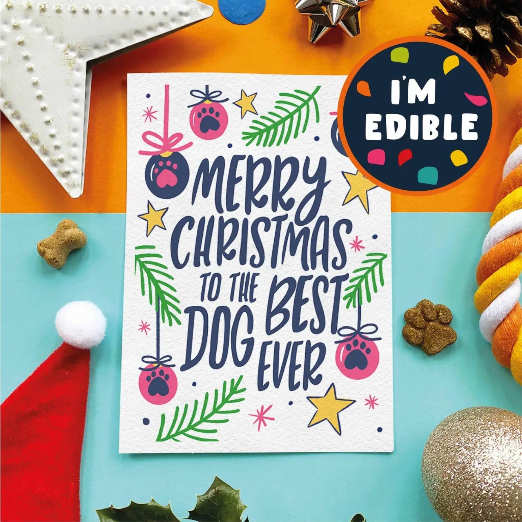 Edible Card For Dogs - Best Dog Ever - Pooch Luxury