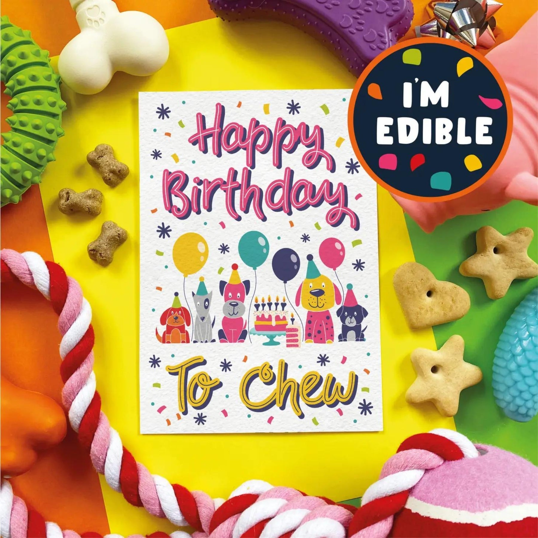 Edible Card For Dogs - Happy Birthday To Chew - Pooch Luxury