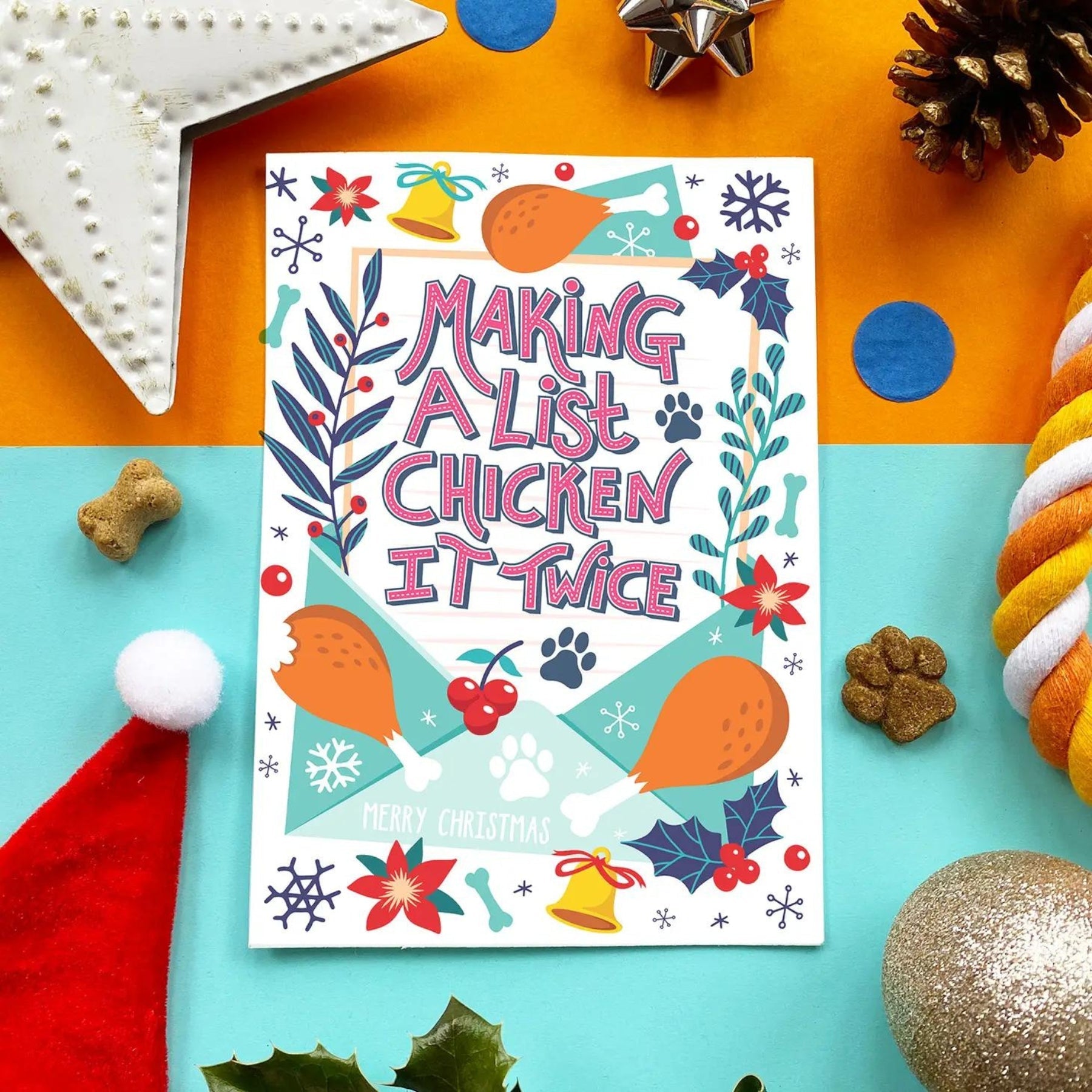 Edible Card For Dogs - Making A List Chicken It Twice - Pooch Luxury