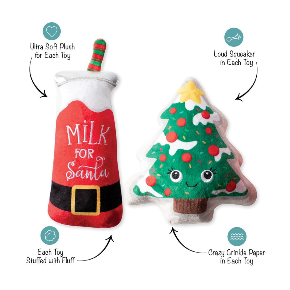 
                  
                    Christmas Holiday Plush Squeaker Dog Toys - Santa Ready - Pooch Luxury
                  
                