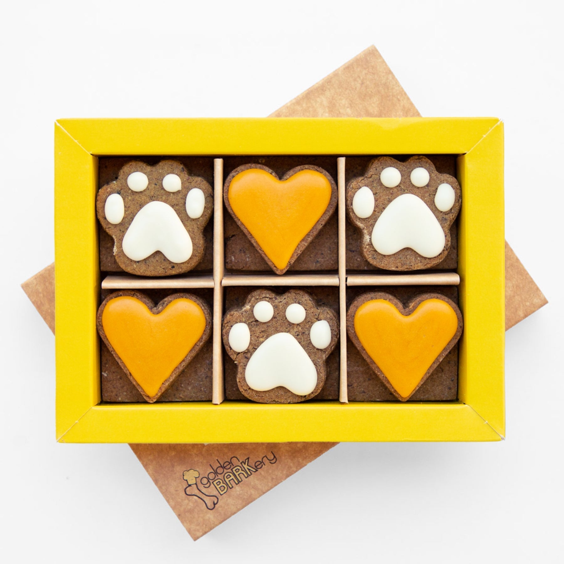golden BARKery Dog Biscuits - 12 PupBiscuits Yellow - Pooch Luxury