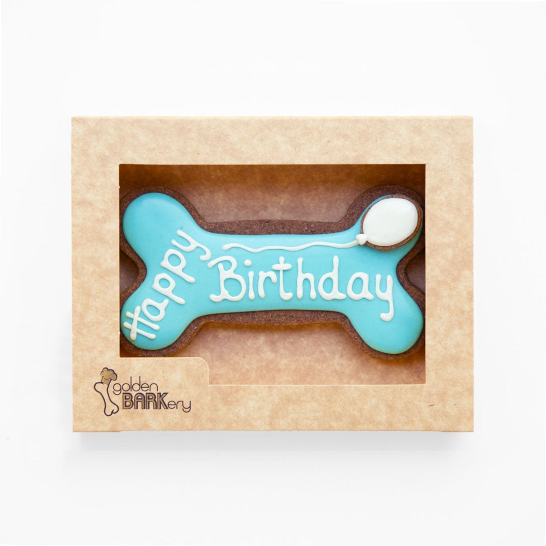 golden BARKery Dog Biscuits - Happy Birthday Bone Blue - Pooch Luxury