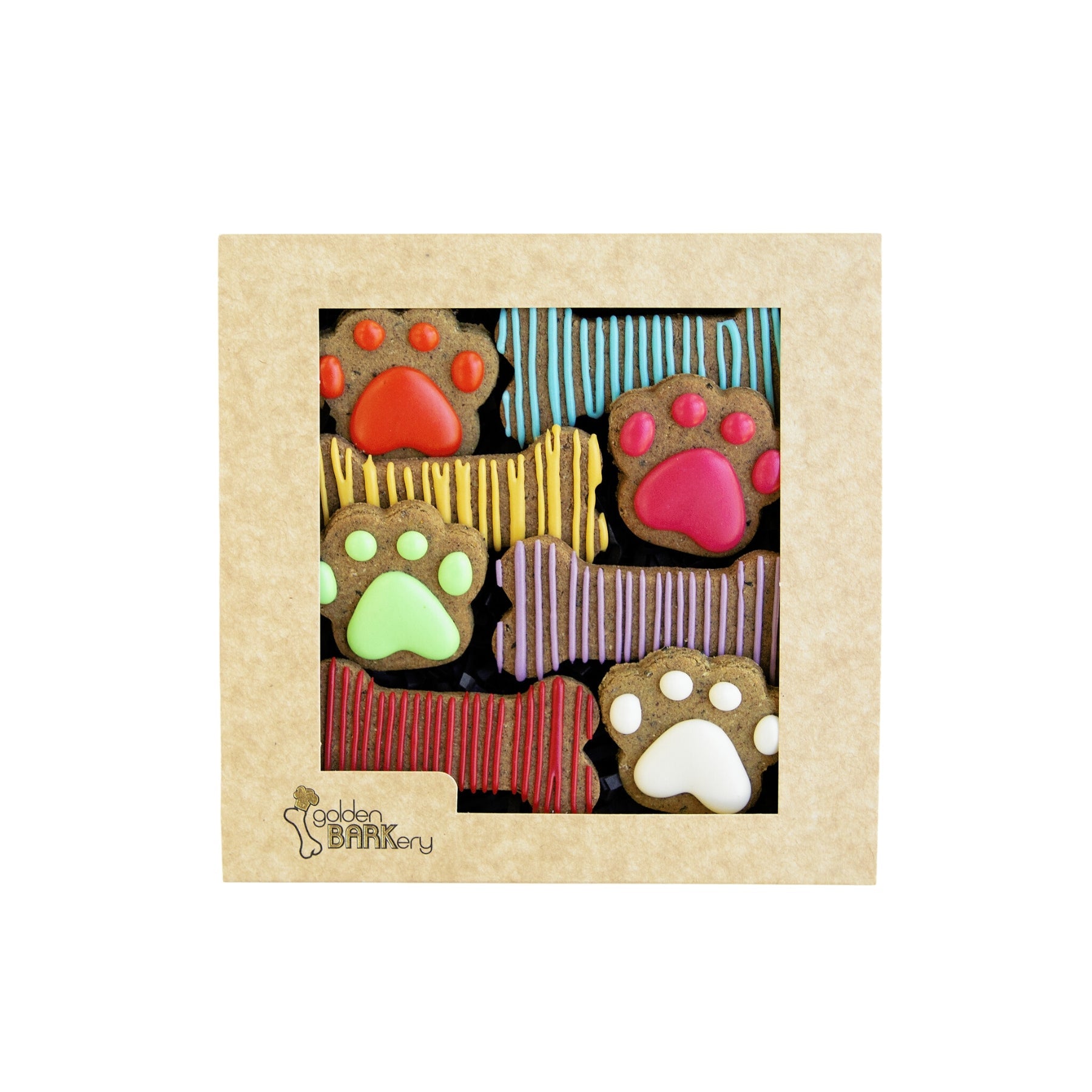 golden BARKery Dog Biscuits - Paws & Bones Celebration Box - Pooch Luxury