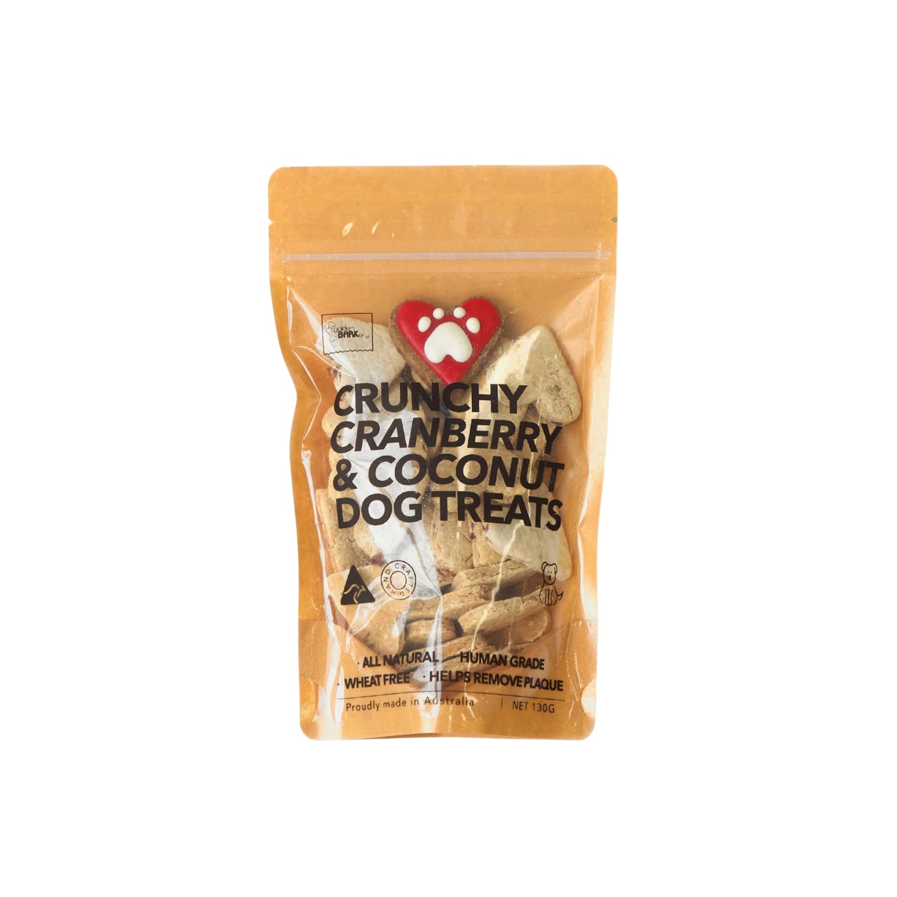 golden BARKery Dog Treats - Cranberry & Coconut - Pooch Luxury