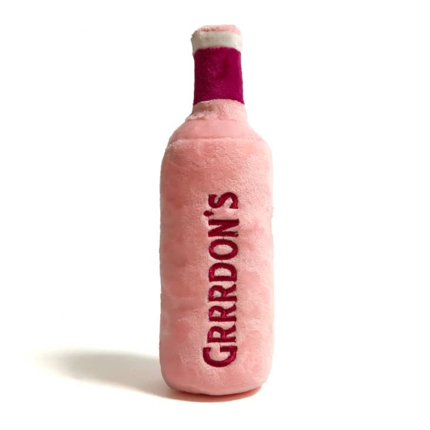 Grrrdon's Pink Gin Bottle Plush Dog Toy - Pooch Luxury