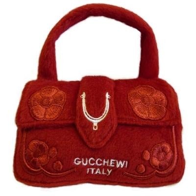Gucchewi Red Floral Purse - Pooch Luxury