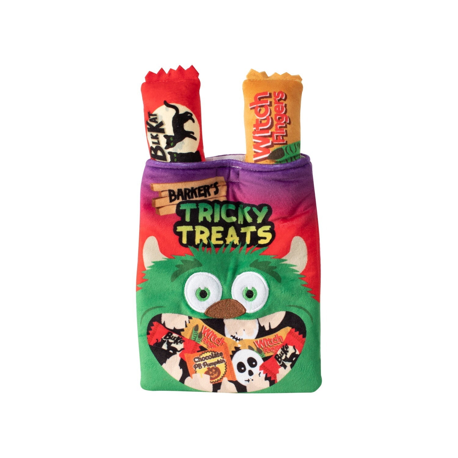 Halloween Plush Crinkle Squeaker Toy - Tricky Treats Burrow - Pooch Luxury