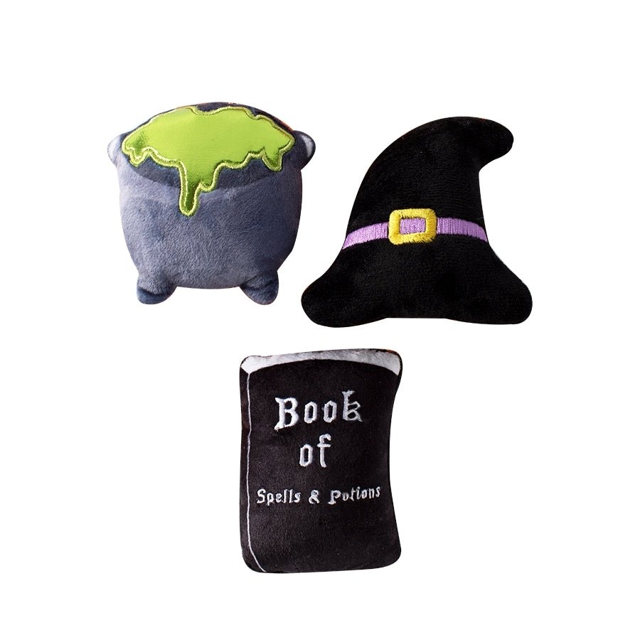 Halloween Plush Squeaker Dog Toy - Witching Hour 3 Minis - Pooch Luxury