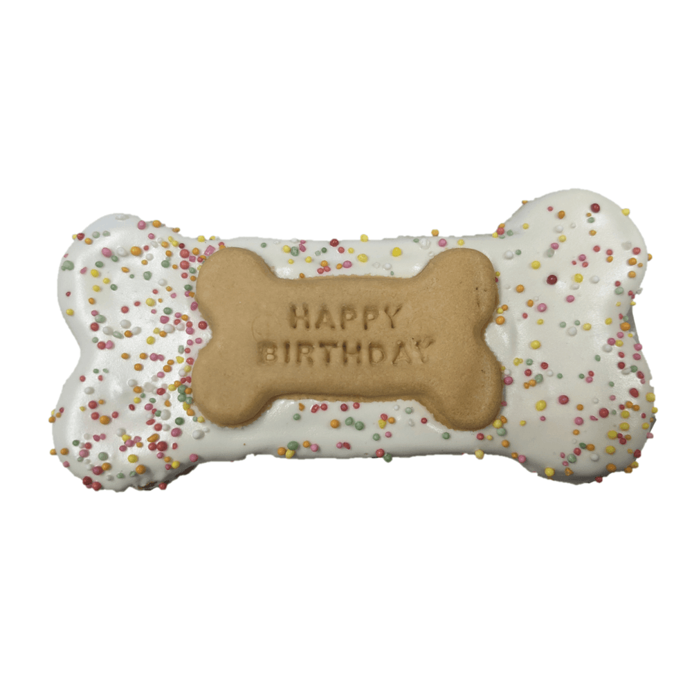 Happy Birthday Bone Cookie Dog Treat - Pooch Luxury