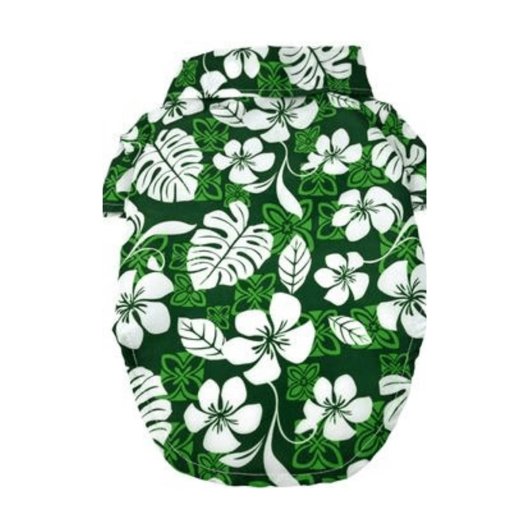 Hawaiian Camp Shirt - Tropical Green - Pooch Luxury