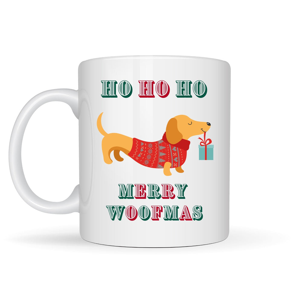 Ho Ho Ho Merry Woofmas Mug - Dachshunds - Pooch Luxury