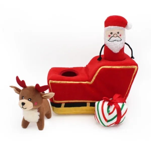 Holiday Burrow Dog Toy - Santa's Sleigh - Pooch Luxury