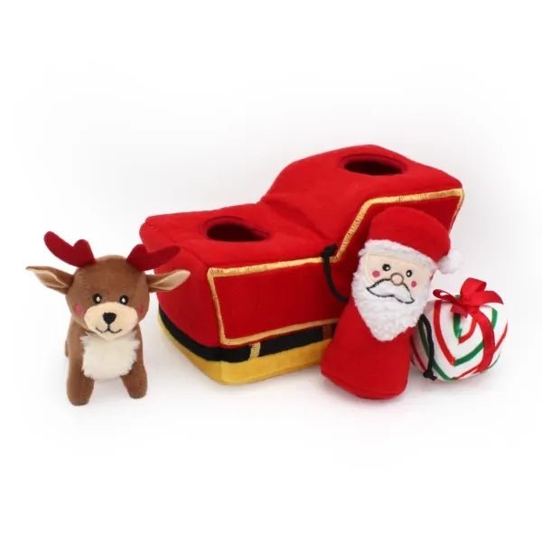 Holiday Burrow Dog Toy - Santa's Sleigh - Pooch Luxury