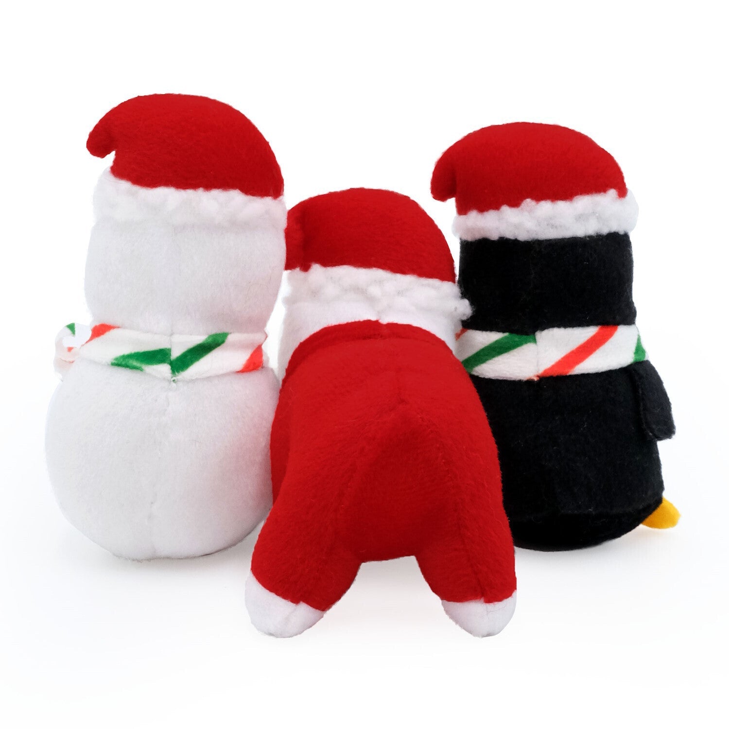 Holiday Miniz Plush Squeaker Dog Toys - Festive Animals 3-Pack - Pooch Luxury