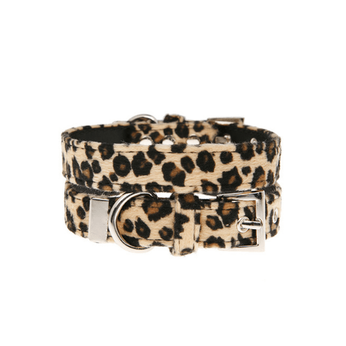 Leopard Print Fabric Collar - Pooch Luxury