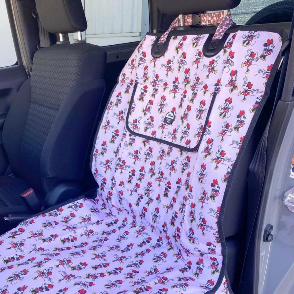 Minnie Mouse & Flowers Single Car Seat Cover - Pooch Luxury