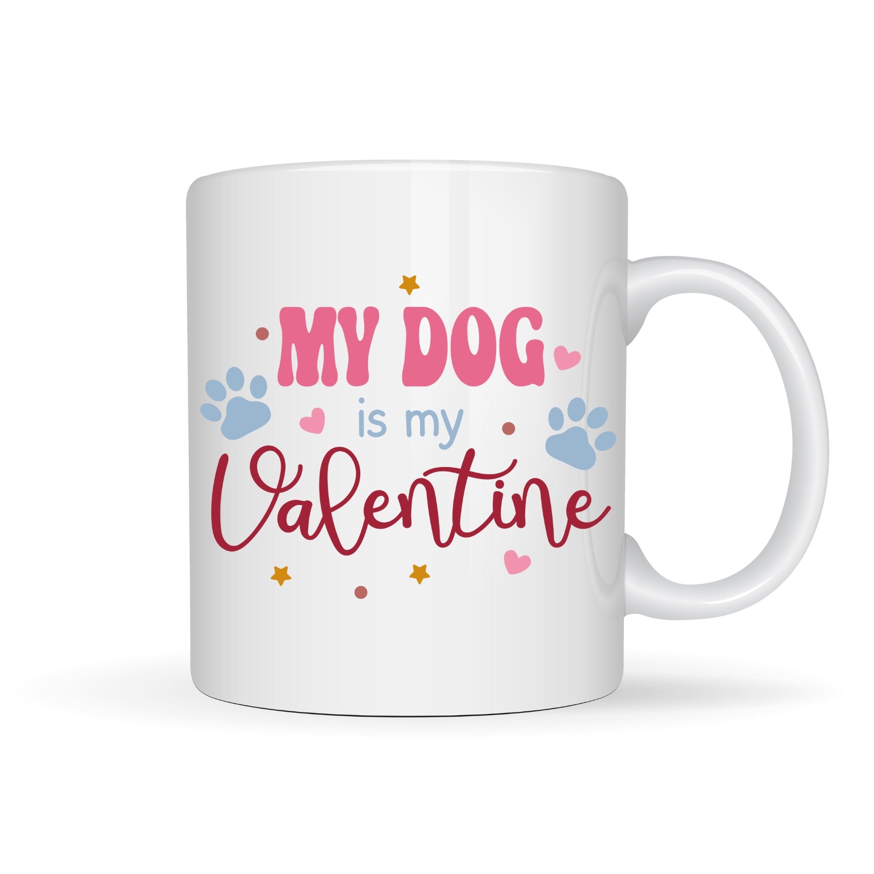 My Dog Is My Valentine - Retro print Mug - Pooch Luxury