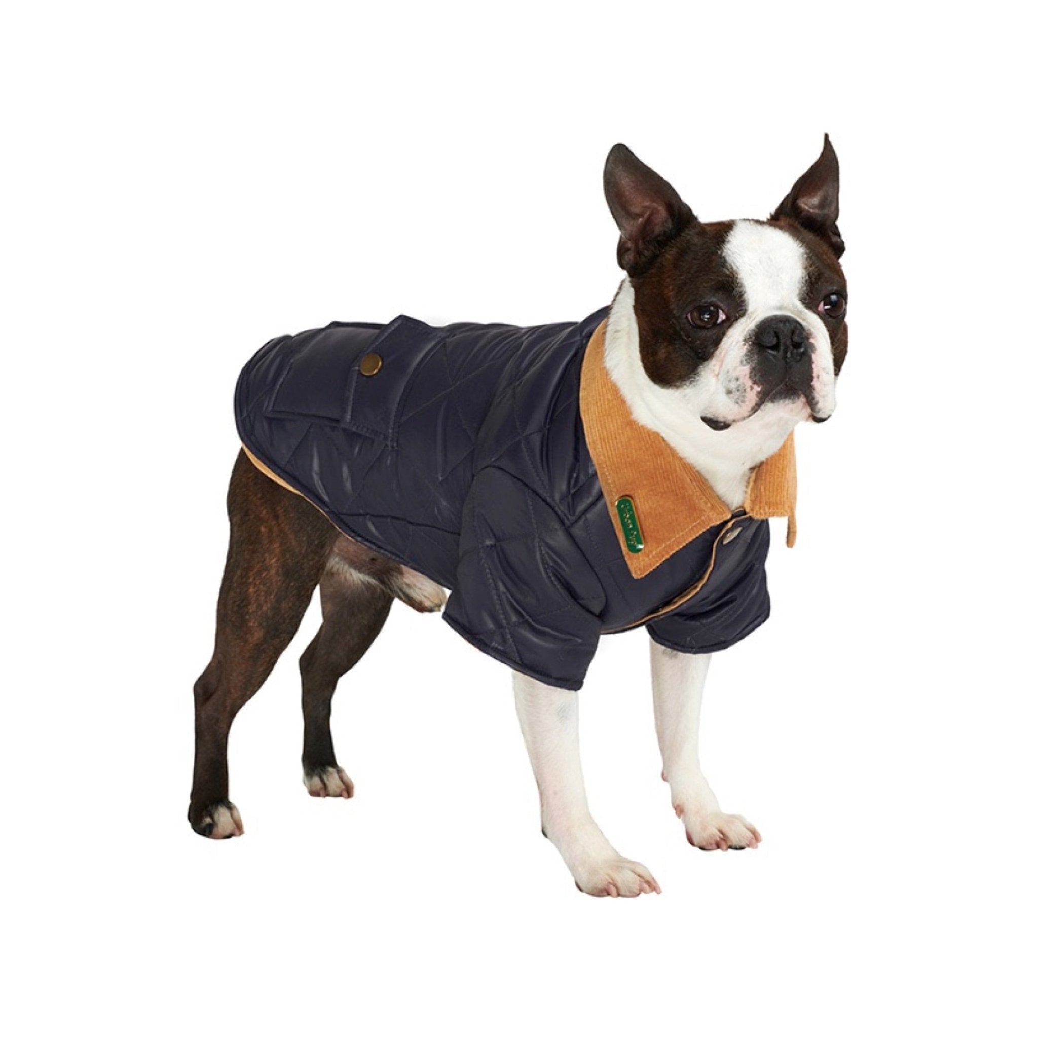 Navy Blue Quilted Town & Country Coat - Pooch Luxury