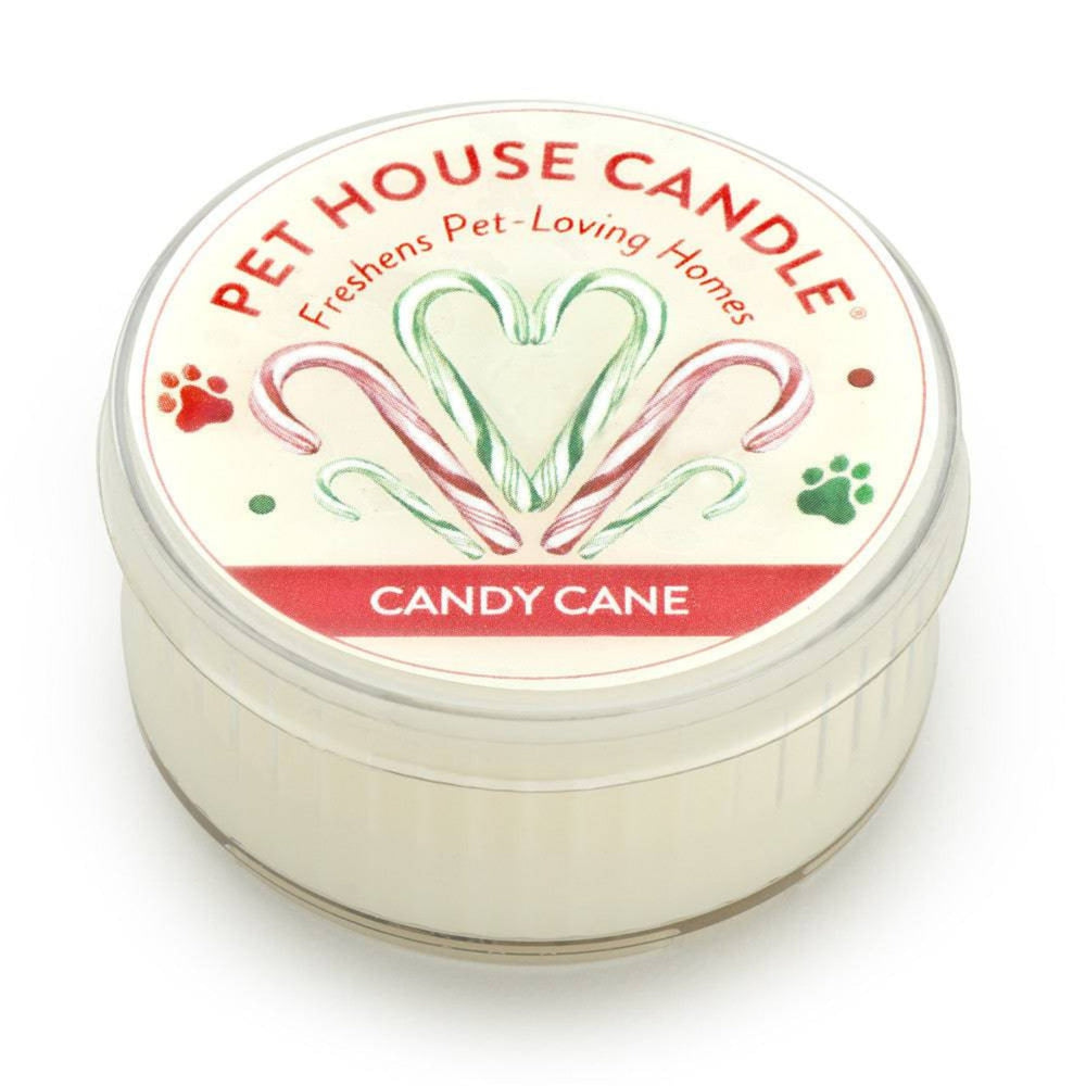 One Fur All Pet House Mini Candle - Candy Cane - Pooch Luxury
