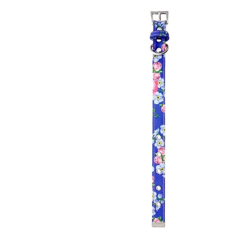 Pink & Blue Floral Burst Collar - Pooch Luxury
