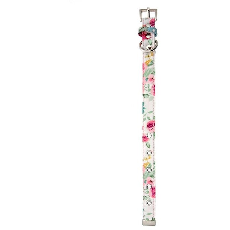
                  
                    Pink Floral Cascade Fabric Collar - Pooch Luxury
                  
                
