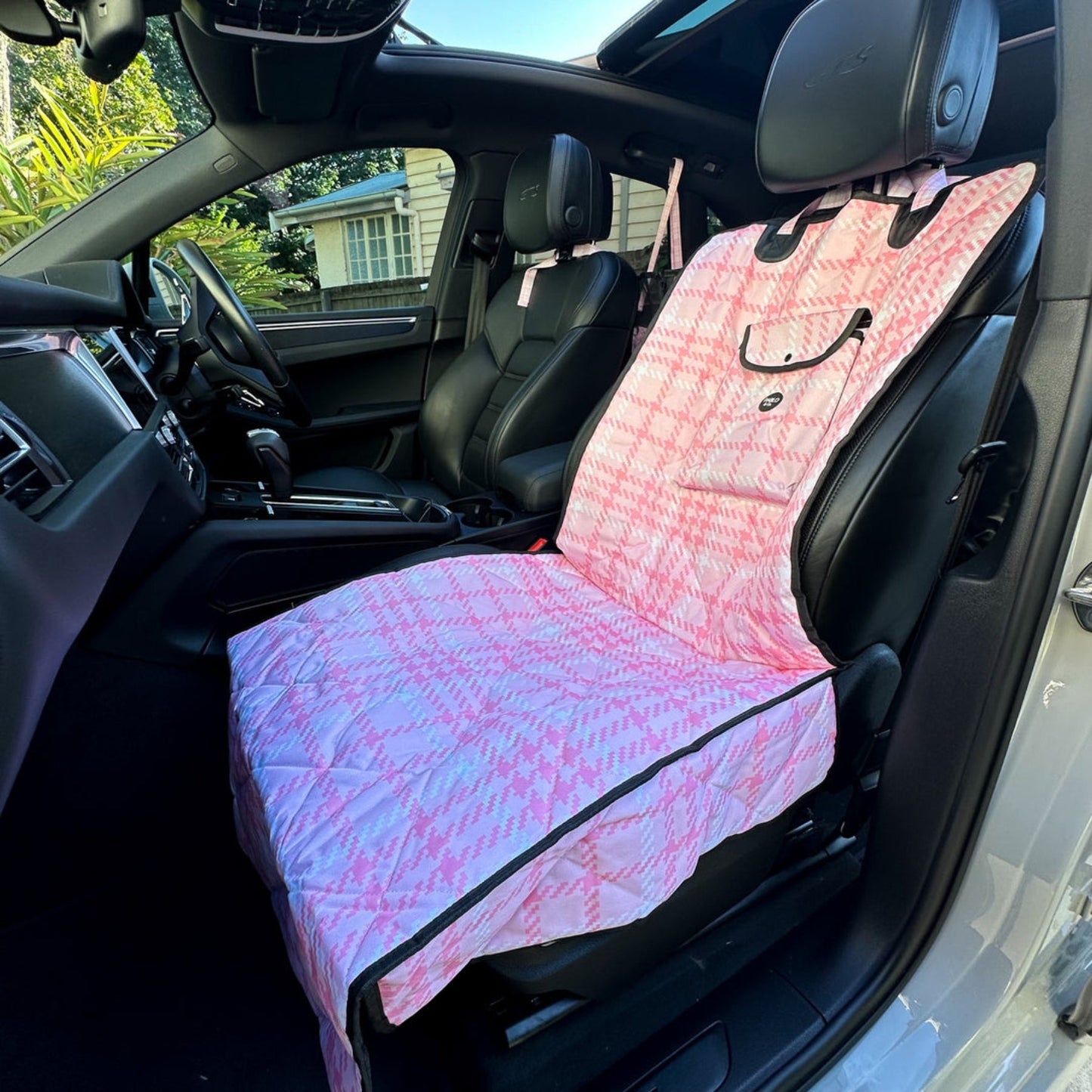 
                  
                    Pink Houndstooth Deluxe Single Car Seat Cover - Pooch Luxury
                  
                
