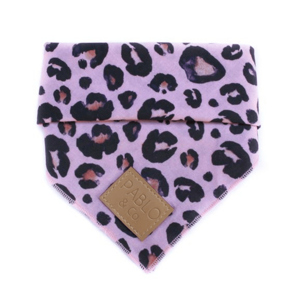 Pink Leopard Dog Bandana - Pooch Luxury