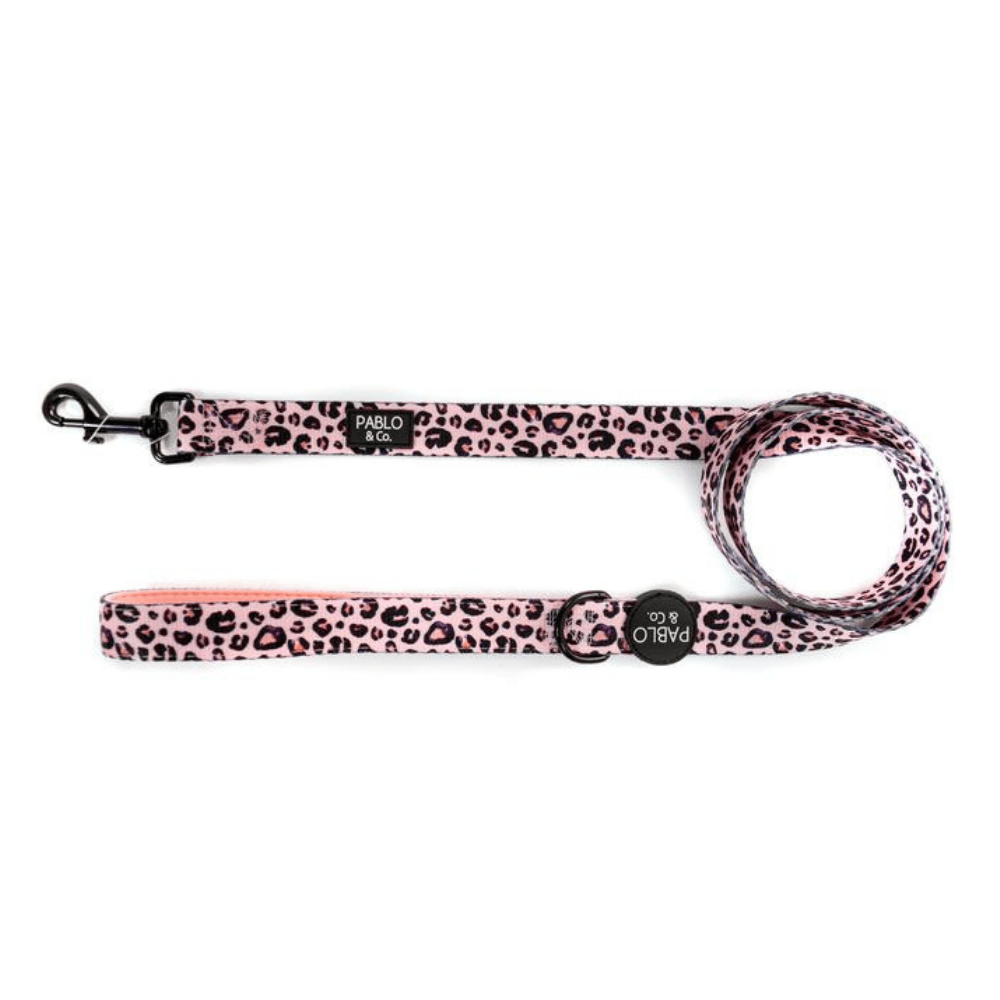 Pink Leopard Dog Leash - Pooch Luxury