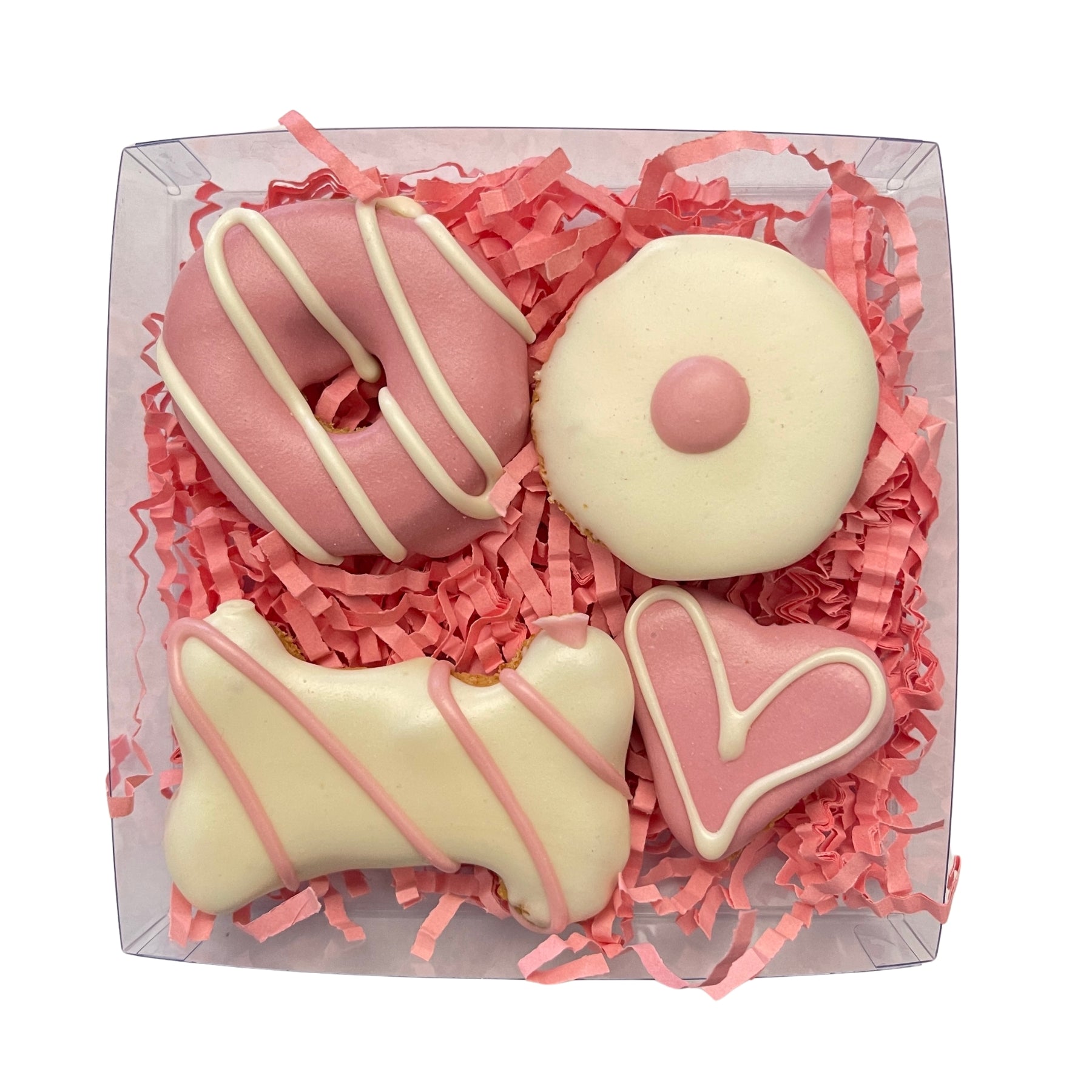 Pink Mix Dog Cookies Gift Box - Pooch Luxury