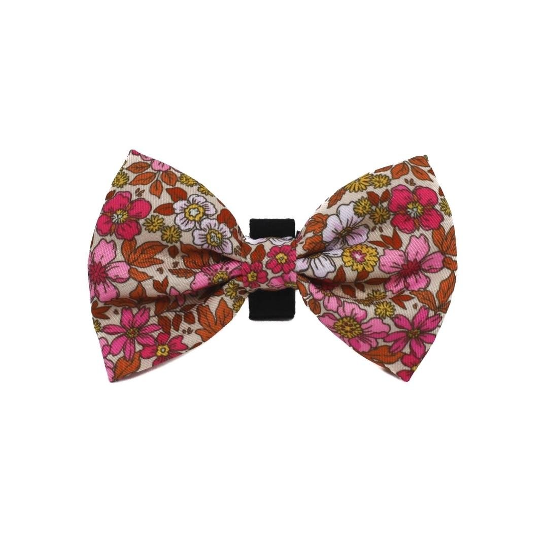 Pink Posie's Bow Tie - Pooch Luxury