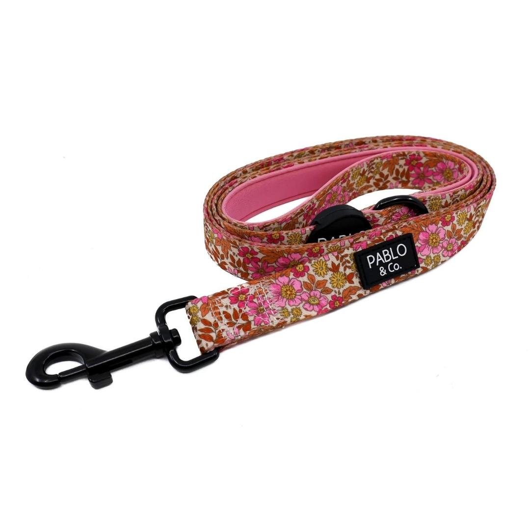 Pink Posie's Dog Leash - Pooch Luxury