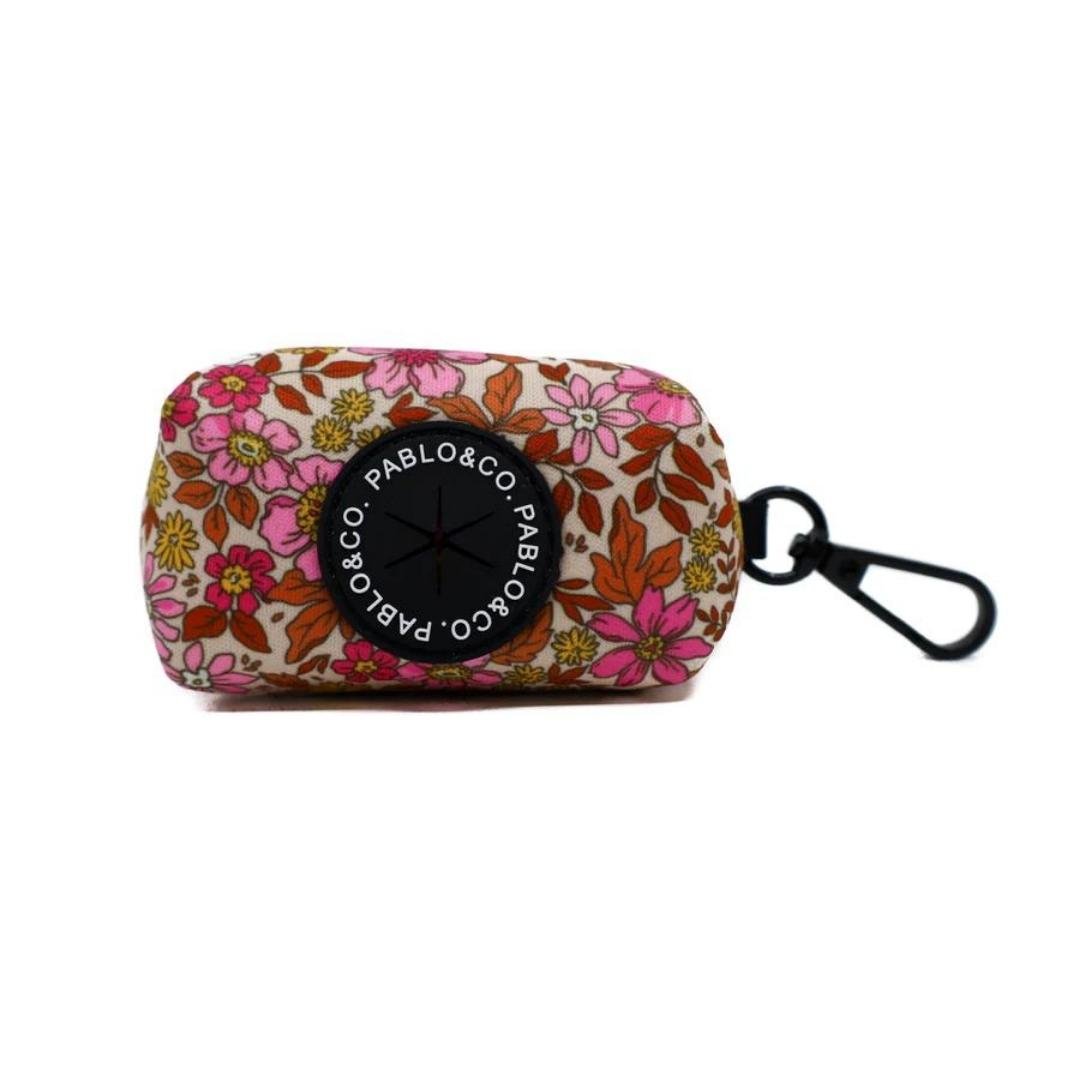Pink Posie's Poop Bag Holder - Pooch Luxury