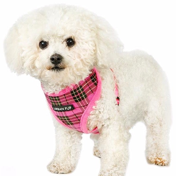 
                  
                    Pink Tartan Luxury Fur Lined Harness - Pooch Luxury
                  
                
