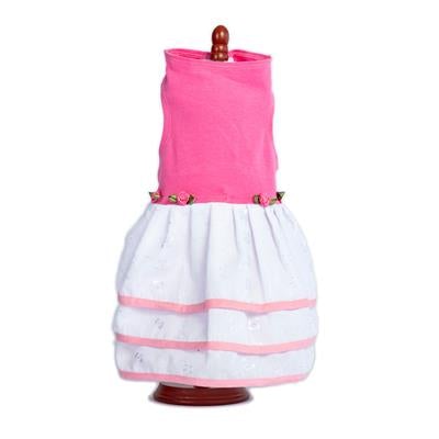 Pink Top with Eyelet Skirt - Pooch Luxury