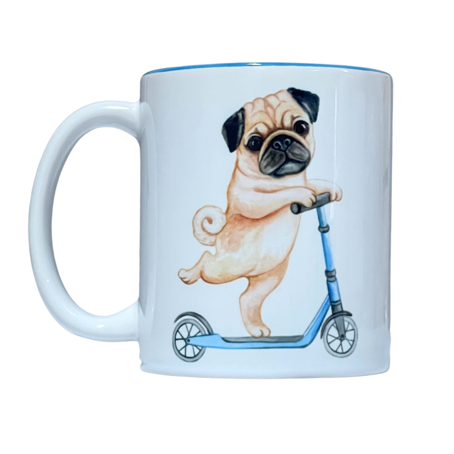 Pug on Scooter Coffee Mug - Pooch Luxury