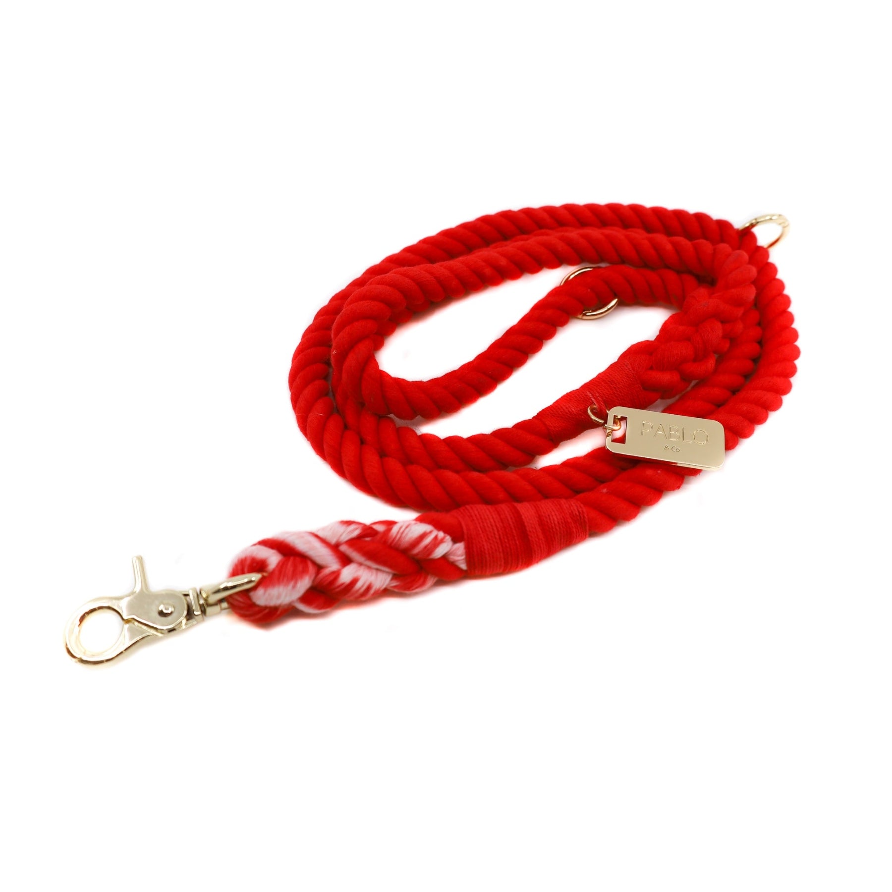 Rope Leash - Red Apple - Pooch Luxury