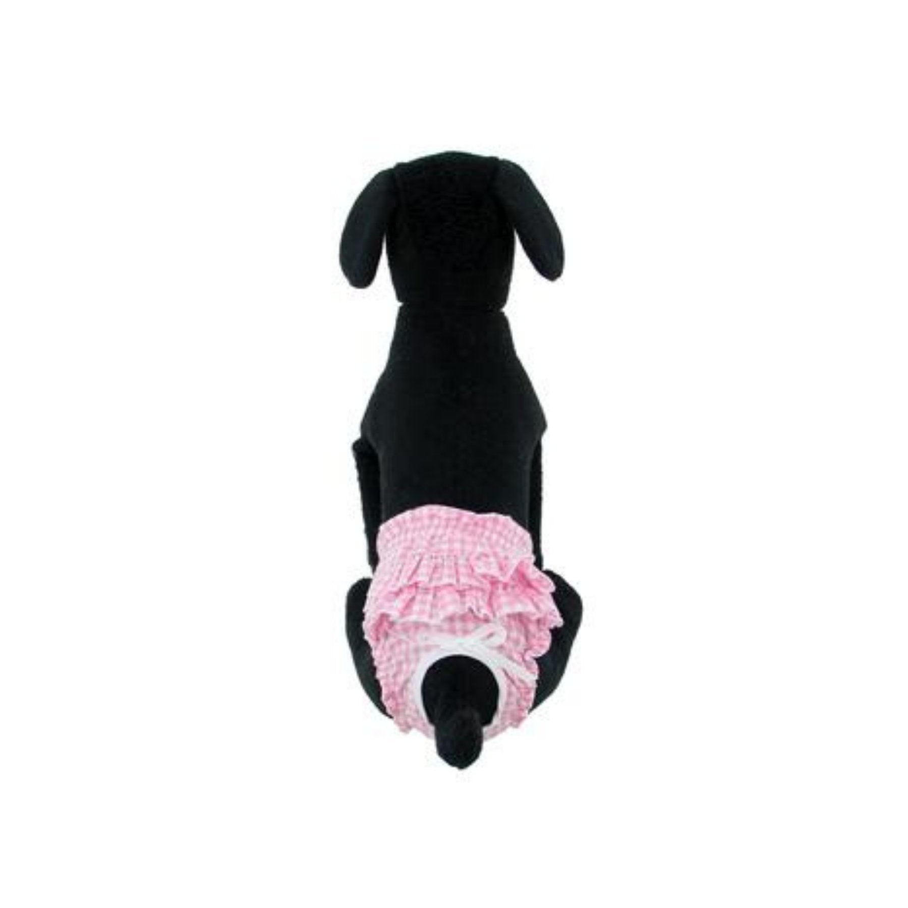 Ruffled Pink Gingham Dog Panties - Pooch Luxury