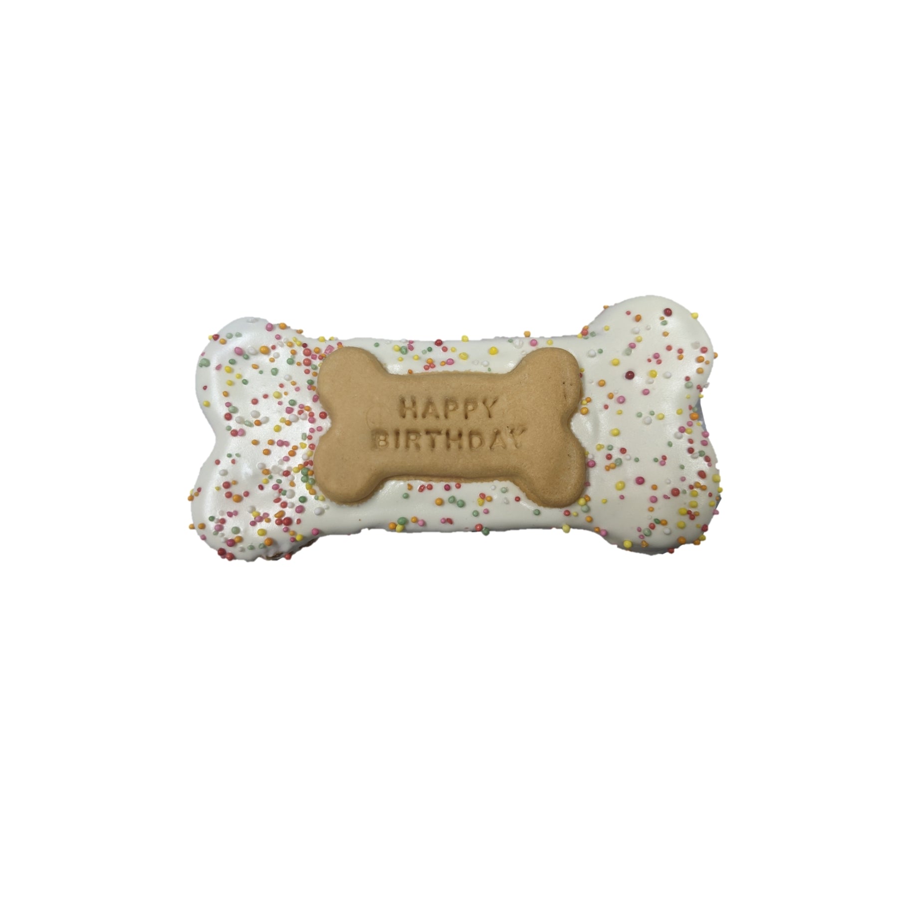 Small Happy Birthday Bone Cookie Dog Treat - Pooch Luxury