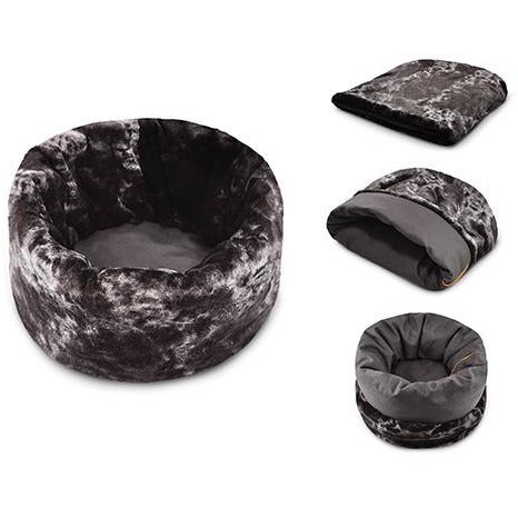 Snuggle Bed - Charcoal Grey - Pooch Luxury