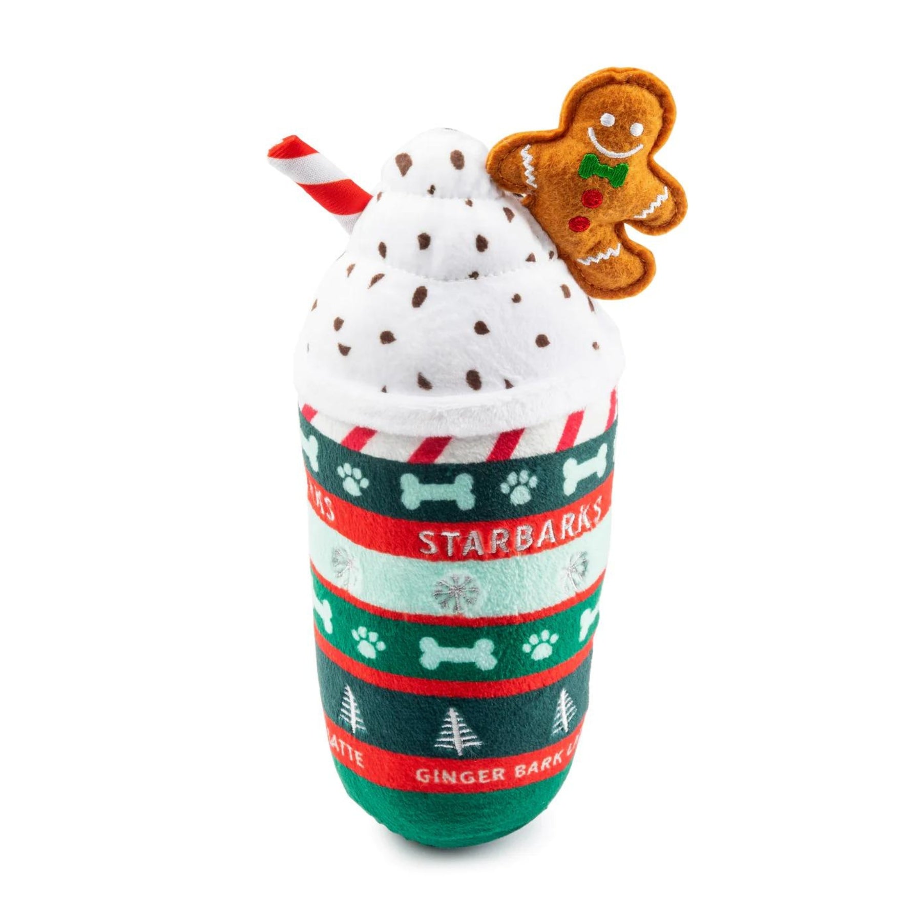 Starbarks Ginger Bark Latte Christmas Dog Toy - Pooch Luxury