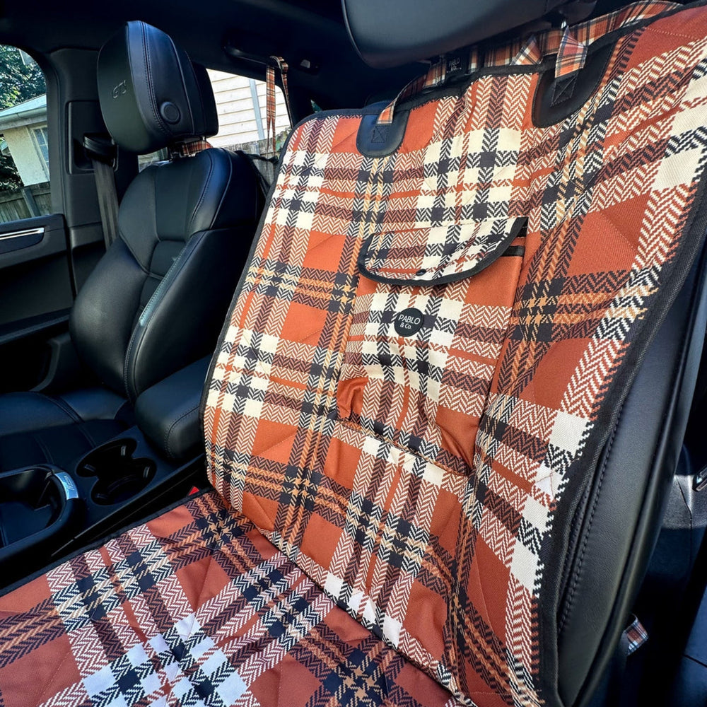 
                  
                    Vintage Plaid Deluxe Single Car Seat Cover - Pooch Luxury
                  
                