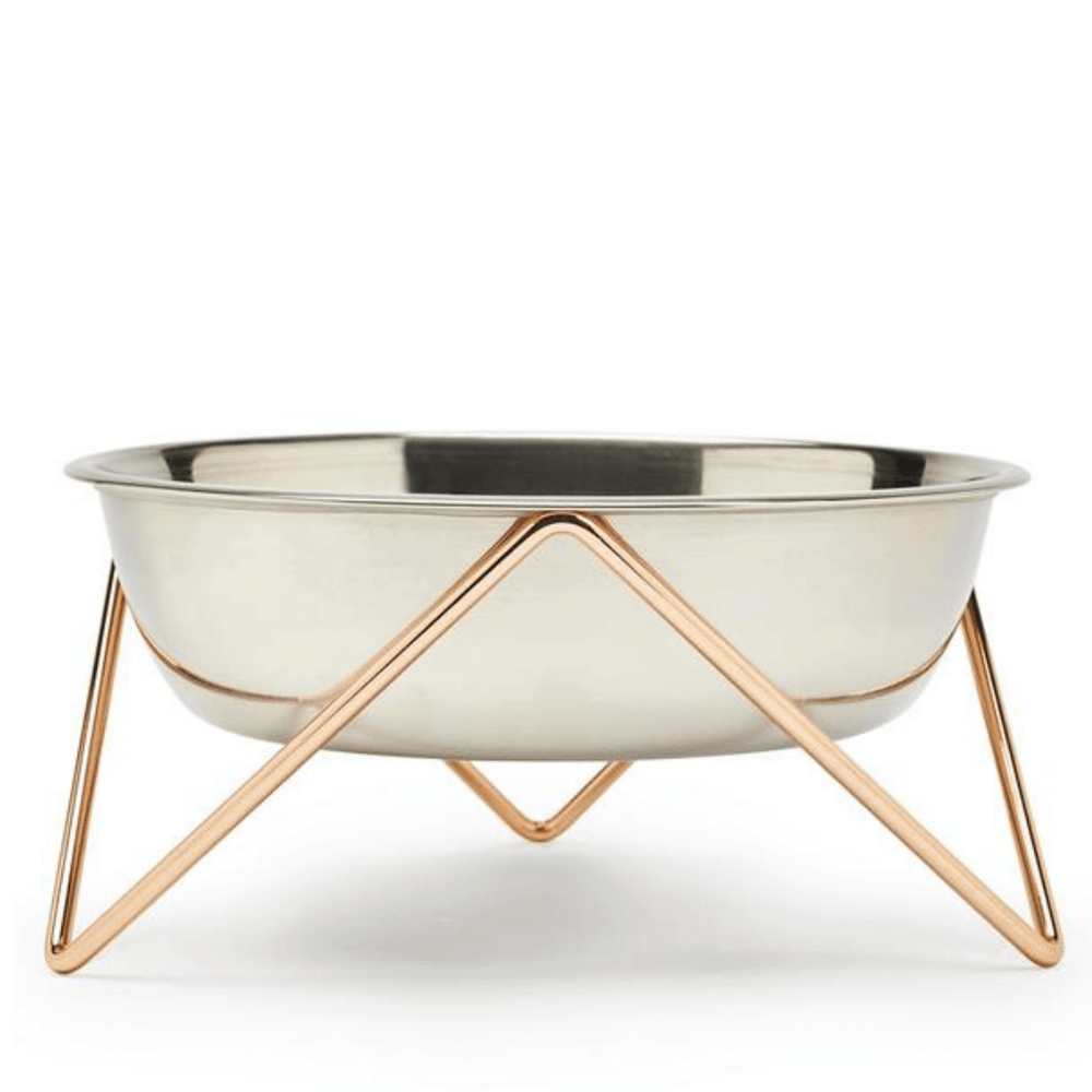 
                  
                    Woof Luxe Dog Bowl - Copper / Chrome - Pooch Luxury
                  
                