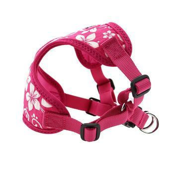 Wrap & Snap Choke Free Harness - Pink Hibiscus - Pooch Luxury