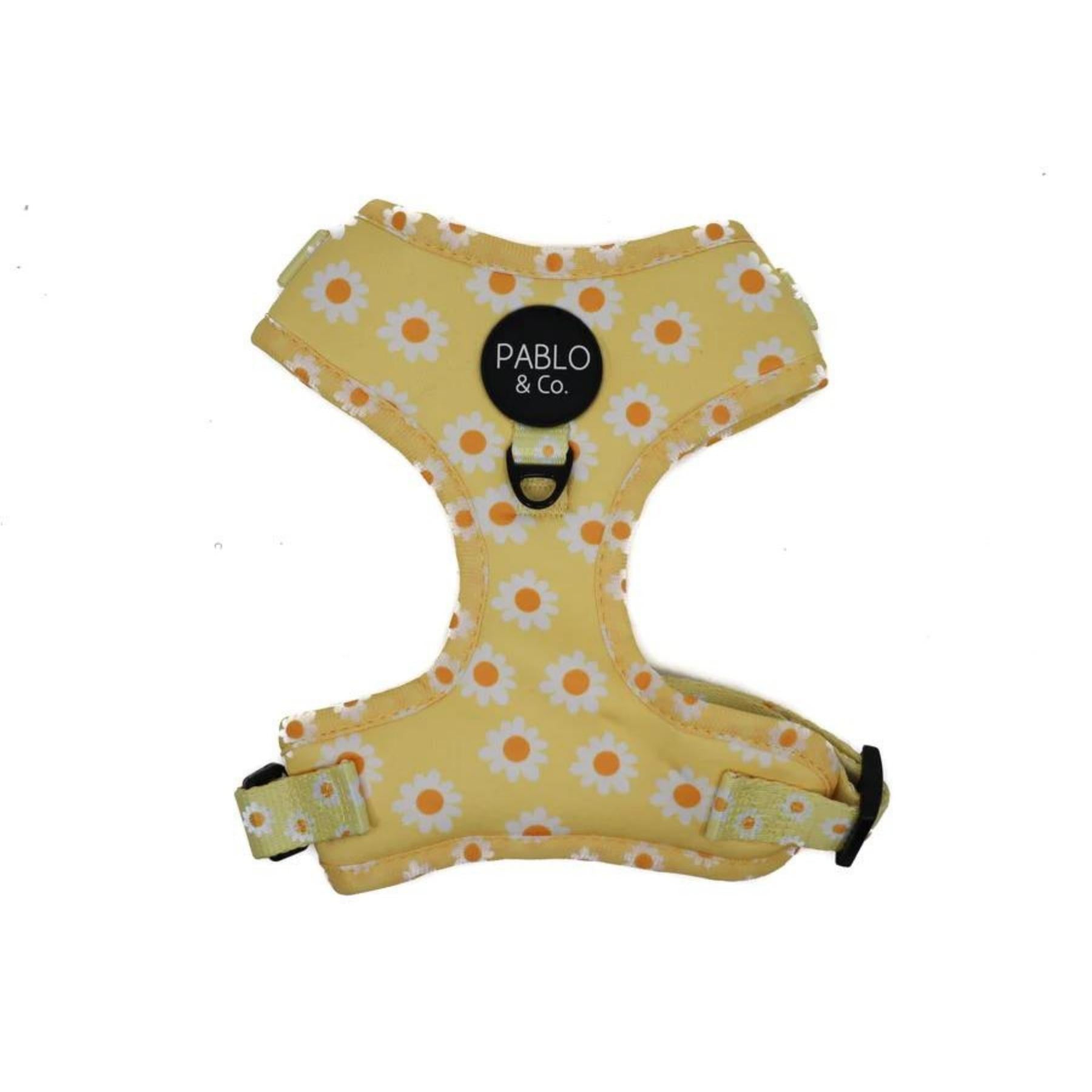 Yellow Daisy Adjustable Harness - Pooch Luxury